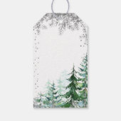 シルバースノーフレークフォレストビーフギフトラベル ギフトタグ (裏面)