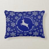 シルバースノーフレークブルートナカイ アクセントクッション (正面)