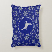 シルバースノーフレークブルートナカイ アクセントクッション (正面(垂直))
