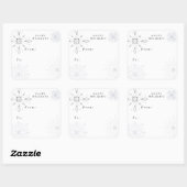 シルバースノーフレークホリデー スクエアシール (シート)