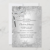 シルバースノーフレークマスクマスカレードキンセアニェラ 招待状 (裏面)