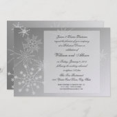 シルバースノーフレークリハーサルディナー 招待状 (正面/裏面)