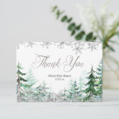 シルバースノーフレーク冬の森のサンキューカード サンキューカード (スタンド正面)
