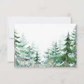 シルバースノーフレーク冬の森のサンキューカード サンキューカード (裏面)