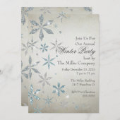 シルバースノーフレーク招待状 招待状 (正面/裏面)