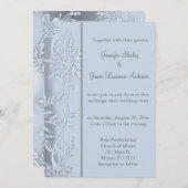 シルバースノーフレーク結婚式招待状 招待状 (正面/裏面)