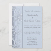シルバースノーフレーク結婚式招待状 招待状 (正面)