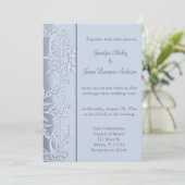 シルバースノーフレーク結婚式招待状 招待状 (スタンド正面)