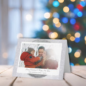 シルバースノーホリデイウィズファミリーネーム カード