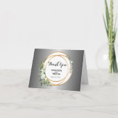 シルバースパイグパーソナライズされた：植物学ありがとう サンキューカード (正面)