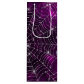 シルバースパイダーウェブ付き紫《写真》ぼけ味 ワインギフトバッグ (正面)