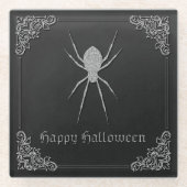 シルバースパイダーハロウィーン ガラスコースター (正面)