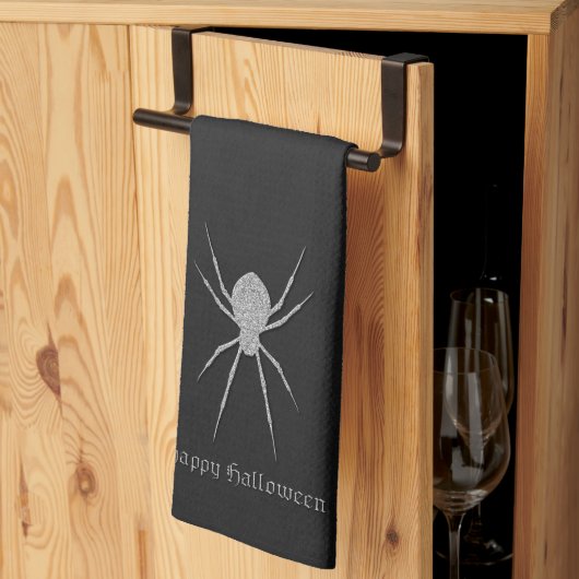 シルバースパイダーハロウィーン キッチンタオル (三つ折り)