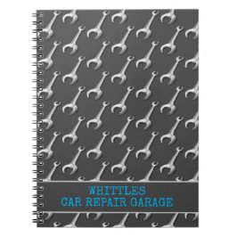 シルバースパナズカーオート整備士ガレージワークショップ ノートブック