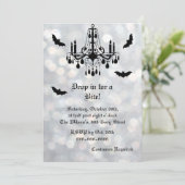 シルバースパークリーこうもりハロウィーン招待状 招待状 (スタンド正面)