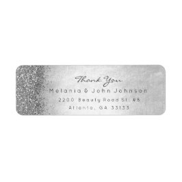 シルバースパークリーグリッターシルバーグレイありがとう ラベル