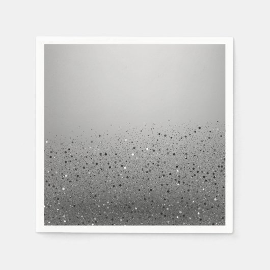 シルバースパークリーグリッタースウィート16バースデーパーティー スタンダードカクテルナプキン (正面)