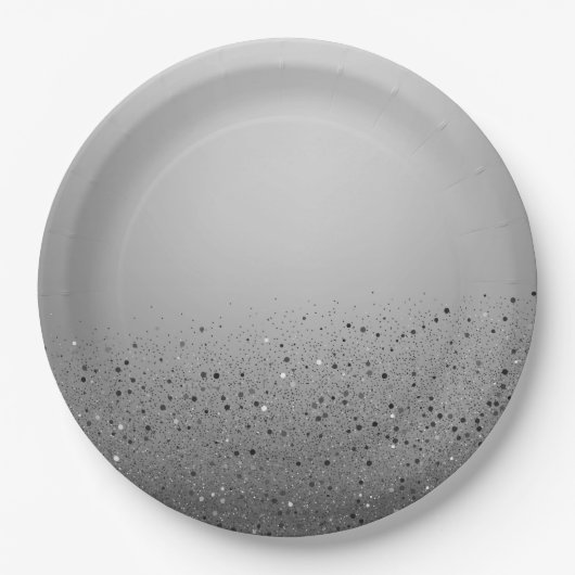 シルバースパークリーグリッタースウィート16バースデーパーティー ペーパープレート (正面)