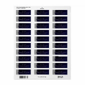 シルバースパークリーグリッターブルーネイビーベルベット ラベル (フルシート)