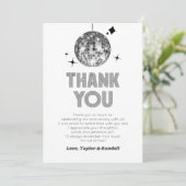 シルバースパークリー ディスコボール 結婚記念日 サンキューカード (スタンド正面)