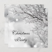 シルバースパークルウィンタークリスマスパーティー 招待状 (正面/裏面)