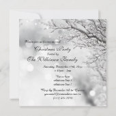 シルバースパークルウィンタークリスマスパーティー 招待状 (裏面)