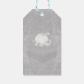 シルバースパークルキャリッジシンデレラパーティーの好意 ギフトタグ (裏面)