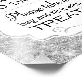 シルバースパークルキャンディビュッフェブライダルシャワー フォトプリント (角)