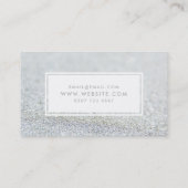 シルバースパークルグリッターのラッシュメイクアップアーティスト 名刺 (裏面)