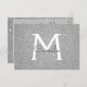 シルバースパークルグリッターキンセアニェラ保存日 セーブザデート (正面/裏面)