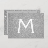 シルバースパークルグリッターキンセアニェラ保存日 セーブザデート (正面/裏面)