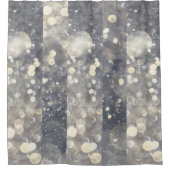 シルバースパークルグリッターグラモールグラムモダントレンディー シャワーカーテン (正面)