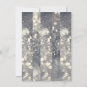 シルバースパークルグリッターグラモールグラムモダンパーティー 招待状 (裏面)