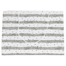 シルバースパークルグリッターストライプドット