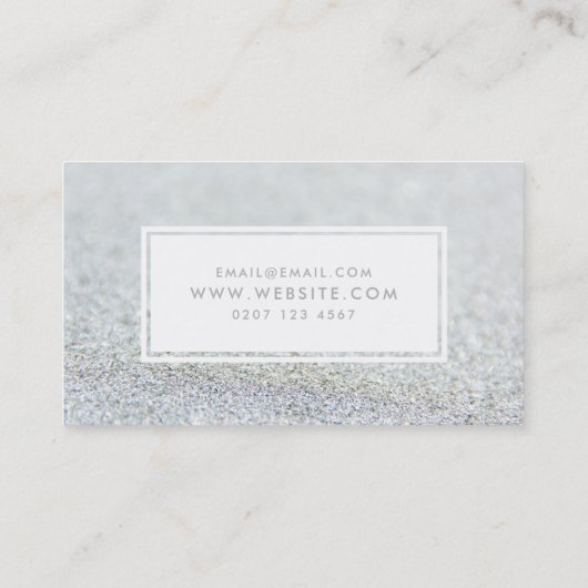 シルバースパークルグリッターマイクロブラディング 名刺 (裏面)