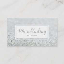 シルバースパークルグリッターマイクロブラディング 名刺