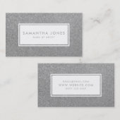 シルバースパークルグリッターメイクアップアーティスト 名刺 (正面/裏面)