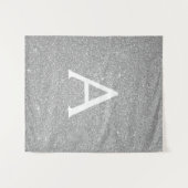 シルバースパークルグリッターモノグラムタペストリー タペストリー (正面(横))