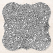 シルバースパークルズグリッター ペーパーコースター (正面)