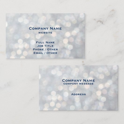 シルバースパークルズ名刺 名刺 (正面/裏面)