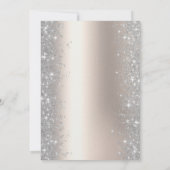 シルバースパークルダイヤモンドアイボリー30th誕生日パーティー 招待状 (裏面)