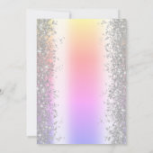 シルバースパークルダイヤモンドグラデーションリタイアメントパーティー 招待状 (裏面)