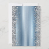 シルバースパークルダイヤモンドブルーリタイアメントパーティー 招待状 (裏面)