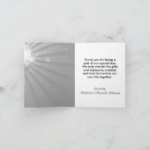 シルバースパークルディスコボールパーティー サンキューカード (内部)