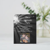 シルバースパークルディスコボールパーティー 招待状 (スタンド正面)