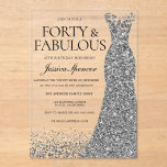 シルバースパークルドレス40th誕生日パーティー アクリル招待状<br><div class="desc">シルバースパークルドレス40th誕生日パーティーアクリル招待状パーティー40と素晴らしいバリエーション私たちの店の招待とマッチング項目</div>
