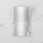 シルバースパークルドレス&ティアラサンキューカード サンキューカード (内部)