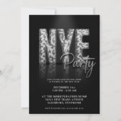 シルバースパークルニューイヤーイブパーティの招待状 招待状 (正面)