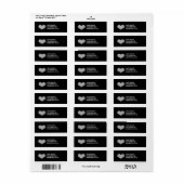 シルバースパークルハート ラベル (フルシート)