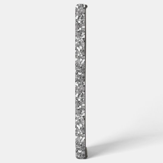 シルバースパークルフェイクきらきら光るグリッターパーソナライズされた SAMSUNG GALAXYケース (左側面)